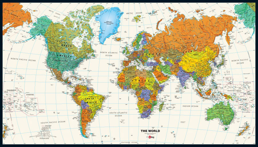 world map usa. hair Most world maps